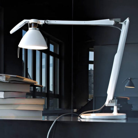 luceplan-fortebraccio-industrial-design-white-desk-lamp | ikonitaly