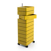 magis 360 degree mobile storage unit with 10 drawers yellow 1018c
