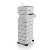 magis 360 storage unit on wheels 10 drawers light grey 1707c