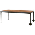 magis big will walnut wood and black aluminum table | ikonitaly