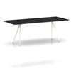 black tabletop, white legs magis baguette table | ikonitaly