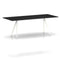 black tabletop, white legs magis baguette table | ikonitaly