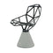 magis chair one concrete base metallic charcoal grey - designer kostantin grcic | shop online ikonitaly