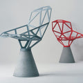 magis chair one concrete base painted aluminum, red - designer kostantin grcic | shop online ikonitaly