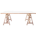 magis teatro modern trestle table with mdf laminate top | ikonitaly