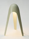 martinelli cyborg table lamp   light grey with light diffused