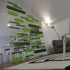 minimaproject dashes suspended modular art shades of green