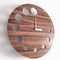 minimaproject-flying-saucer-palissander-3D-wall-clock | ikonitaly