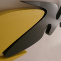 minimaproject-shark-attack-contemporary-wall-accent-yellow-black | ikonitaly