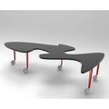 minimaproject-shark-office-work-space-table-black-top-red-legs | ikonitaly