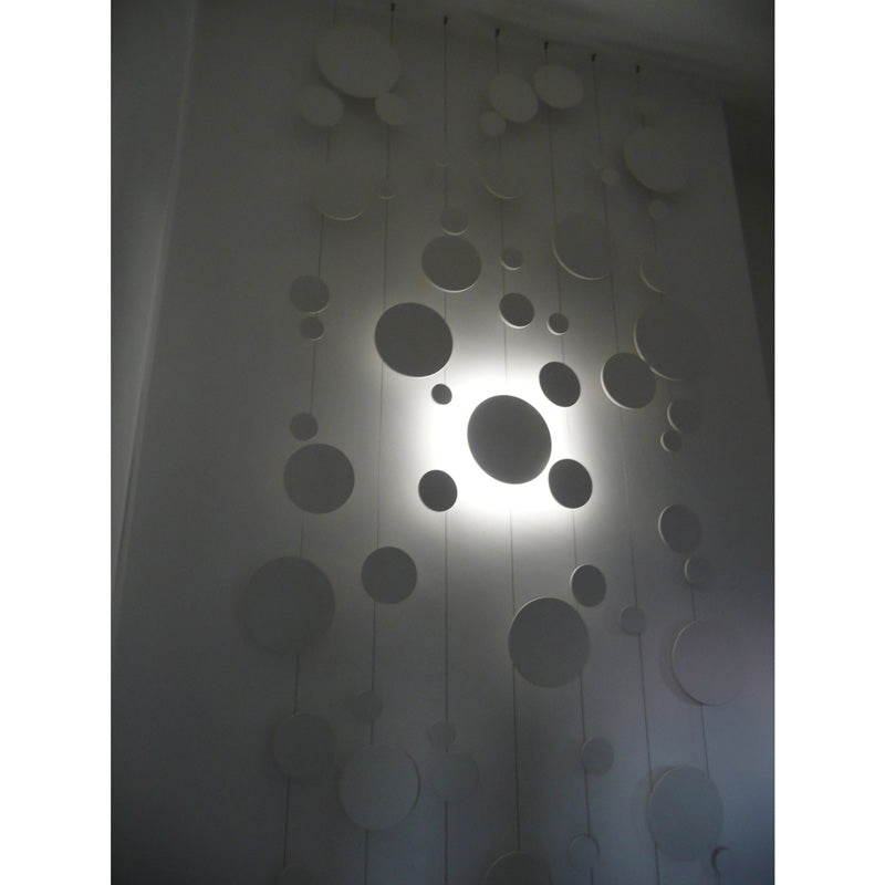 minimaproject dots 3d suspended art - white installed in private residence | ikonitaly