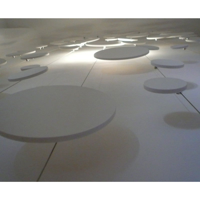minimaproject dots 3d suspended art - glossy white view from below | ikonitaly