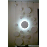 minimaproject dots 3d suspended art - glossy white against wall | ikonitaly