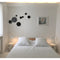 minimaproject dots 3d wall art - glossy black in bedroom | ikonitaly