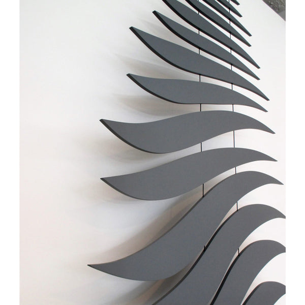 minimaproject wave x rhino grey side detail | 3d suspended art sculpture | shop online ikonitaly