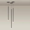three nemo canna nuda metal ceiling suspension lamps