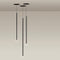 three nemo canna nuda metal ceiling suspension lamps | ikonitaly
