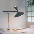 nemo lampe de marseille le corbusier wall lamp grey over table
