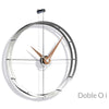 nomon doble o i elegant chrome wall clock