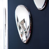 zieta tafla O beautiful wall mirror in stanless steel long oval wall decor