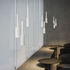 panzeri tubino indoor suspended lighting white in restaurant