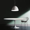 panzeri willy glass white suspension light white round table