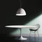 panzeri-willy-glass-white-suspension-light-white-round-table | ikonitaly