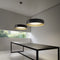 panzeri ginevra two black pendant lights over table | ikonitaly