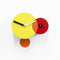 progetti-kandinsky-wall-clock-cuckoo-yellow-red | ikonitaly