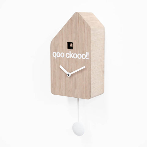 progetti-q01-contemporary-cuckoo-clock-oak-wood-sideview | ikonitaly