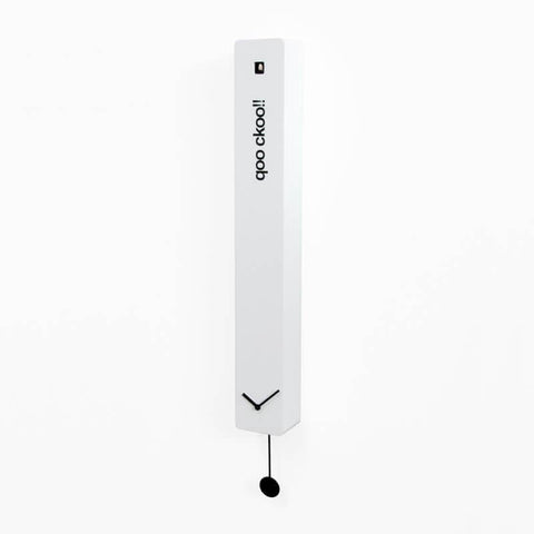 progetti-q02-vertical-cuckoo-clock-white-sideview | ikonitaly