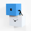 progetti strong cucu wall table cuckoo clock blue white