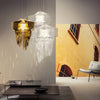 slamp aria suspension lamp transparent gold