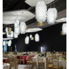 slamp chantal white suspension lamps in hotel restaurant