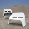 slide-amelie-duetto-outdoor-sofa-stackable-grey-white | ikonitaly