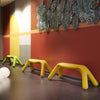 slide atlas colourful  benches corridor
