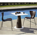slide gloria chair for outdoors - two mocha chairs by the pool | shop online ikonitaly