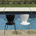 slide gloria chair for outdoors - white&black by the pool | shop online ikonitaly
