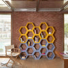 slide-hexa-flexible-modular-bookcase-yellow-blue | ikonitaly