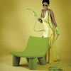 slide low lita colourful garden lounge chair green