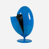 soldidesign ovetto galà glossy blue with one compartment open