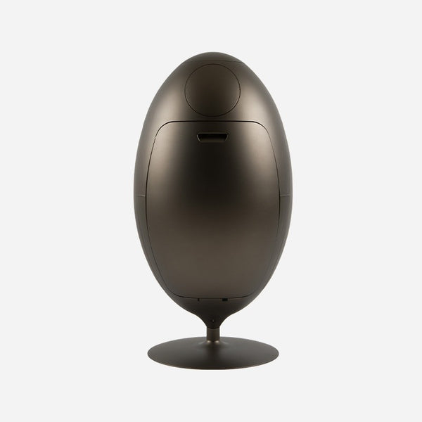 soldidesign ovetto metal 3 compartment trash bin - bronze 54lt