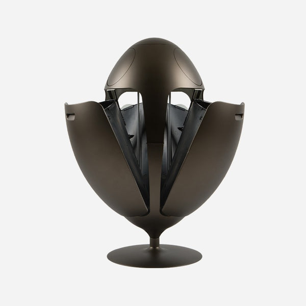 soldidesign ovetto metal 3 compartment trash bin - bronze | ikonitaly