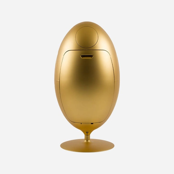 soldidesign ovetto metal 3 compartment bin   gold 54lt