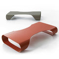 spHaus lite aluminum indoor/outdoor low table dove grey & red | ikonitaly