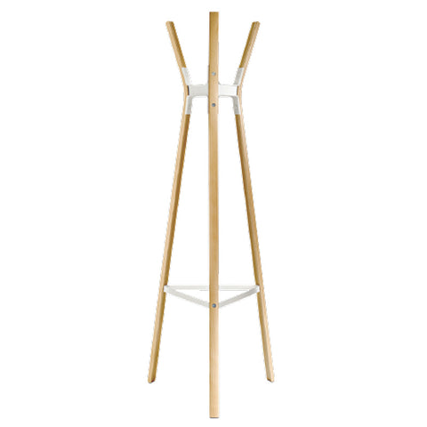 magis steelwood coat stand natural beech/white steel sheet | ikonitaly