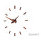 nomon sunset i - chrome and walnut wall clock - ikonitaly
