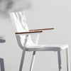 teak detail atmosphera domino 2.0 white armchair