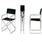 gae aulenti folding chair black leather | ikonitaly