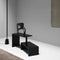 zanotta 638 basello two-heights side table in black | ikonitaly